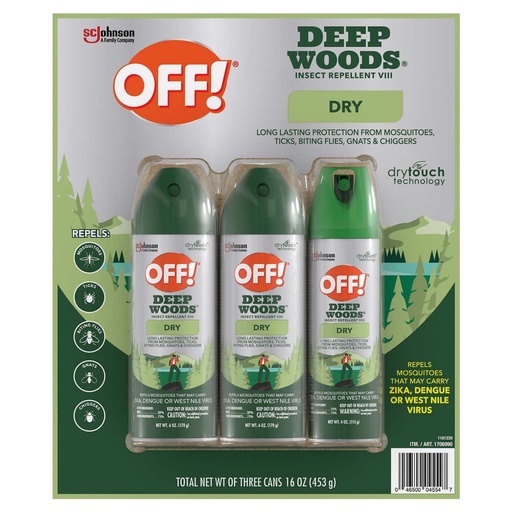 [046500045547] Repelente En Spray Seco / Off / 2 Pack 170g / 1 Pack 113g
