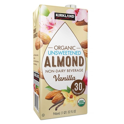 [096619533008] Leche De Almendra Orgánica Sabor Vainilla / Kirkland Signature / 946mL