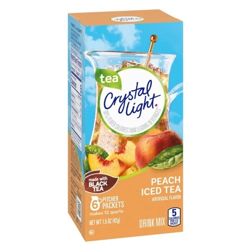 [043000950807] Crystal Light - Té De Durazno / 6 Sobres / 42g