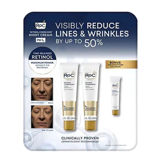 [840103214054] Crema Nocturna - RoC Retinol Hidratante Instantáneo / 2 Pack 38mL + Contorno De Ojos 7.4mL