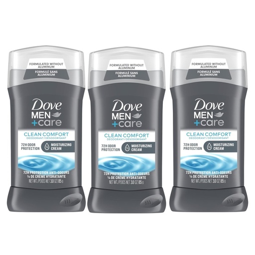 [079400509888] Desodorante De Caballero Dove Men+Care - 72H / Clean Comfort / 3 Pack / 85g