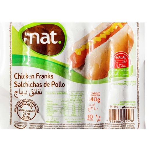 [7898506329205] Salchicha De Pollo Halal / Nat / 340g
