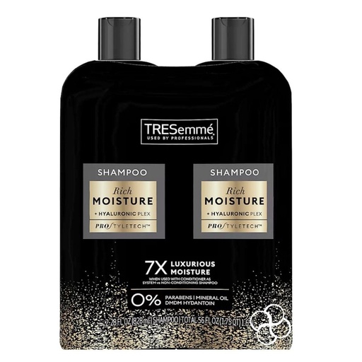 [022400012452] Champú Hidratante Rich Con Hyaluronic Plex / Tresemme / 2 Pack / 828mL