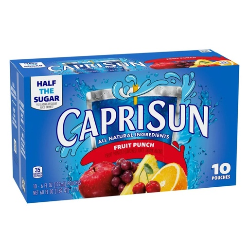 [087684001073] Jugo Capri Sun - Fruit Punch  / 10 Pack / 177mL