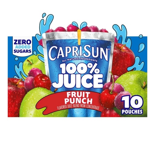 [087684001103] Jugo Capri Sun - Fruit Punch Sin Azúcar Añadida / 10 Pack / 177mL
