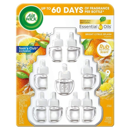 Repuestos De Aromatizante Eléctrico De Pared - Naranja Y Limón / Air Wick / 9 Pack / 25mL