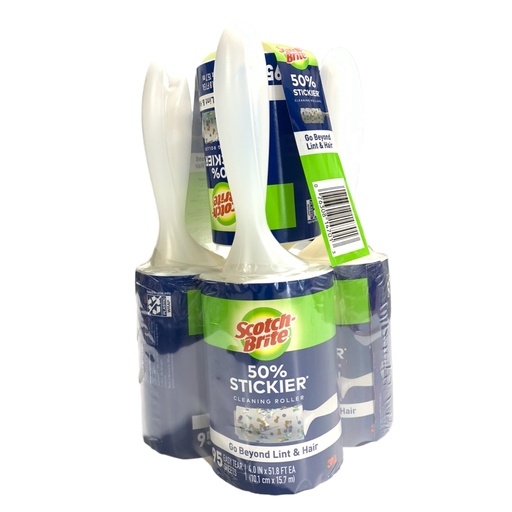 [076308147013] Rodillo Limpiador De Pelusas - Scotch Brite / 95 Hojas / 5 Pack