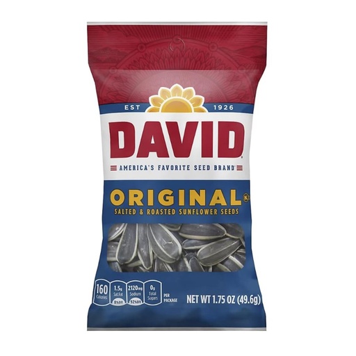 [026200006161] Semillas de Girasol David Original / 49.6G