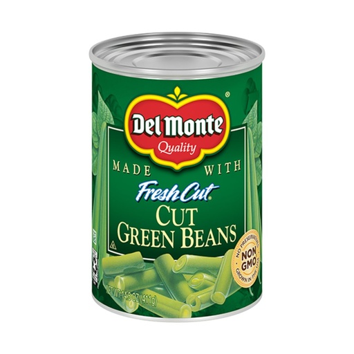 [024000162865] Vainitas Verdes Cortadas Fresh Cut, Del Monte / 411G