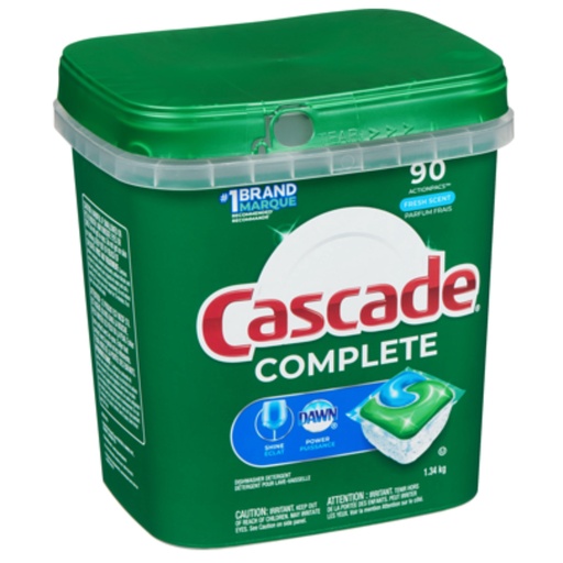[030772060742] Detergente En Pastillas Para Lavaplatos Automático - Aroma Fresh / Cascade Complete / 90 Pack / 1.32 Kg Total