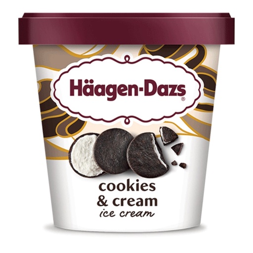 Helado Sabor Cookies and Cream / Haagen-Dazs / 414mL