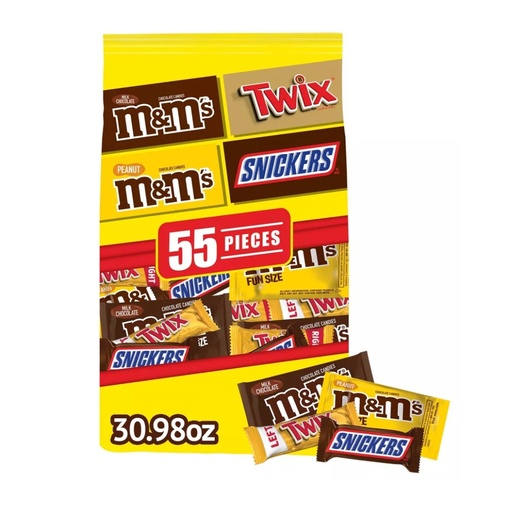[040000576334] Bolsa De Chocolates Mars Fun Size, 55 Und / 878.3g