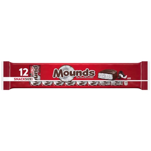 [034000042746] Chocolate Oscuro &amp; Coconut / Mounds / 12 Pack Snack Size / 204g