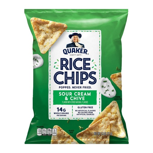 [030000571736] Chips De Arroz - Sour Cream &amp; Chive / Quaker / 156g