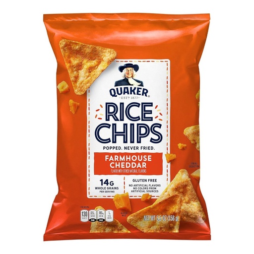 [030000571743] Chips De Arroz - Farmhouse Cheddar / Quaker / 156g