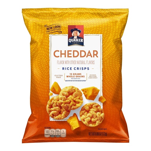[030000169766] Crisps De Arroz - Cheddar / Quaker / 172g