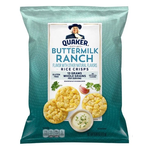 [030000169544] Crips De Arroz - Buttermilk Ranch / Quaker / 172g
