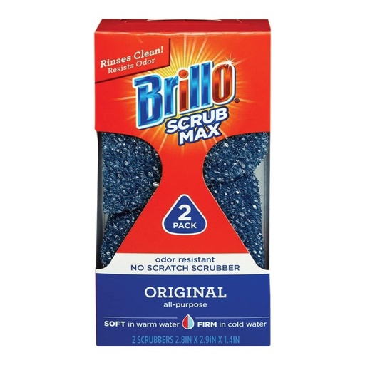 [070881248266] Esponja Original Brillo Scrub Max / 2 Pack