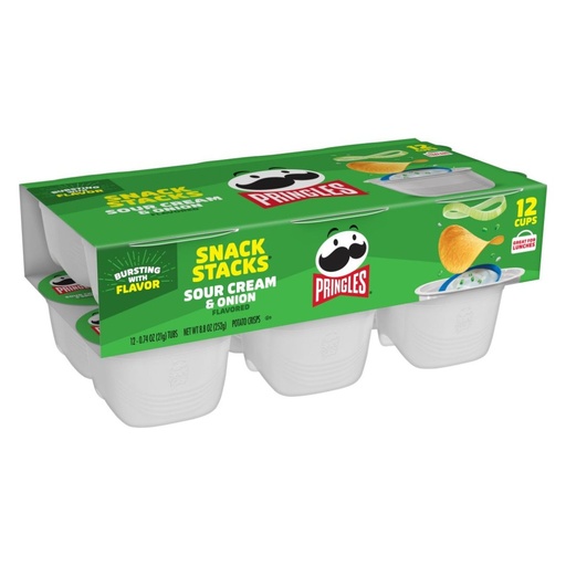 [038000845789] Pringles Sabor Crema Y Cebolla, Tamaño Snack / 12 Pack / 21g