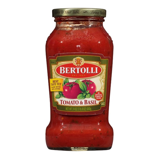 [036200219317] Salsa De Tomate Y Albahaca / Bertolli / 680g