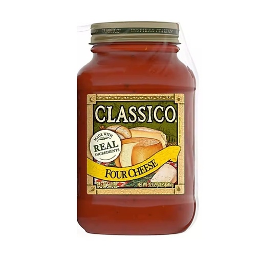 [041129000526] Salsa Para Pastas De Tomate Con Cuatro Quesos / Classico / 907g