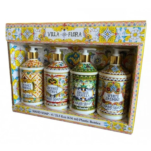 [810076451121] Jabon De Manos Fragancias Surtidas - Villa Flora / 636ml / 4 Pack