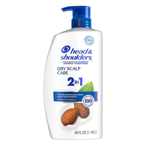 [030772064344] Champú 2en1 Head&amp;Shoulder Para Cuero Cabelludo Seco Con Aceite De Almendras / 1.18 L
