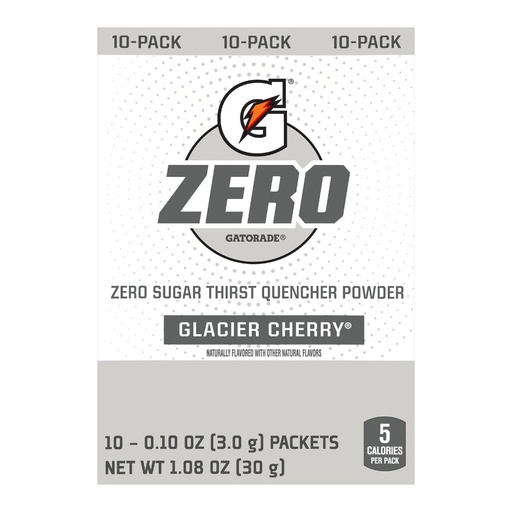 [052000044584] Sobres De Gatorade Zero - Glacier Cherry / 3.0g / 10 Pack