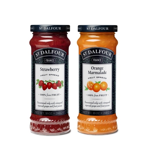[084380984754] Mermelada De Fresa Y Durazno 100% Fruta / St Dalfour / 500g / 2 Pack
