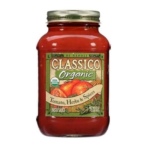 [041129395905] Salsa Para Pastas De Tomate Orgánico Con Hierbas Y Especias / Classico / 907g