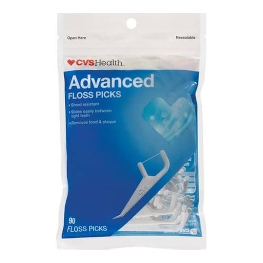 [050428338223] Palillos Con Hilo Dental Sensitive / CVS Health / 90 Und