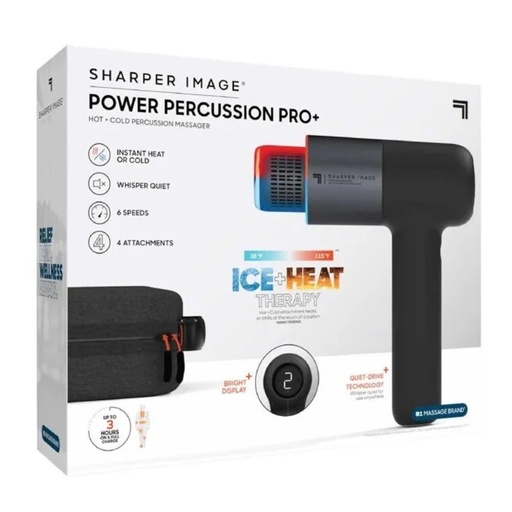 [843479183733] Masajeador De Percusión De Potencia Pro+ / Terapia De Frio Y Calor / Sharper Image